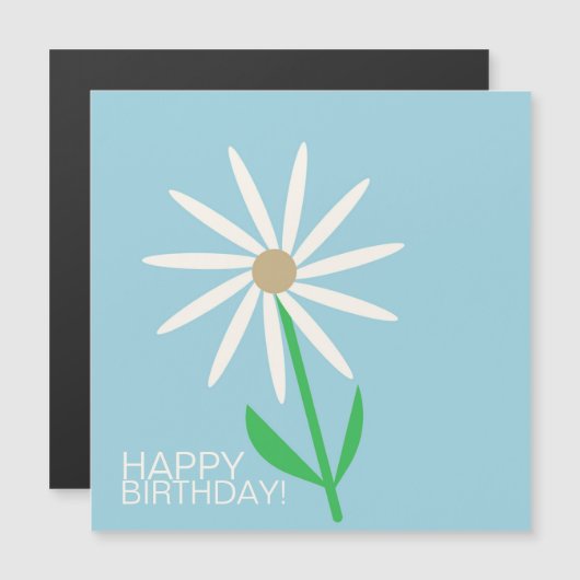 ブルーグリーンハッピーバースデーウィッシュとデイジー (正面/裏面)