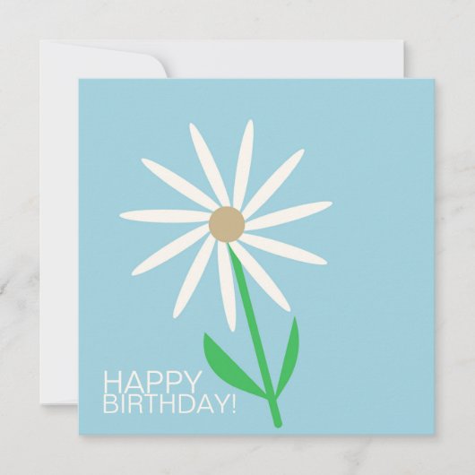 ブルーグリーンハッピーバースデーウィッシュとデイジー (正面)