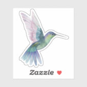 ブルーグリーンハミングバード自然野生生物 シール (シート)