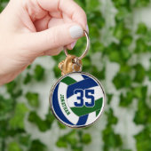 ブルーグリーンバレーボールチームが彼の名前をカスタムするを彩る キーホルダー