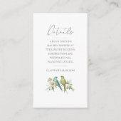 ブルーグリーンバード植物水結婚色 エンクロージャーカード (正面)