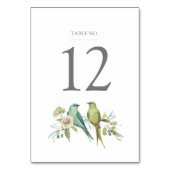 ブルーグリーンバード植物水結婚色 テーブルナンバー (裏面)