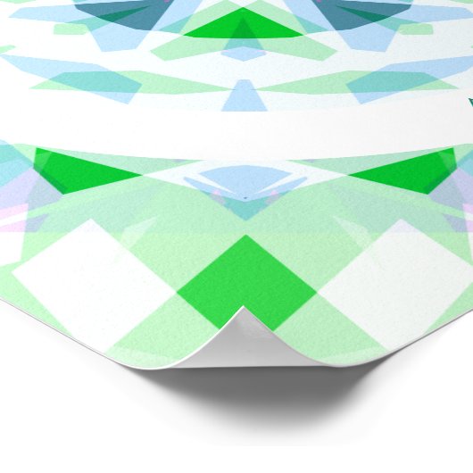 ブルーグリーンパーアスペラアドアストラスターズやる気を起こさせる ポスター (角)