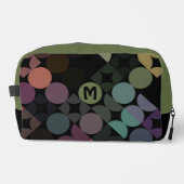 ブルーグリーンパープルブラックミッドセンチュリーサークル ドップキット (正面)