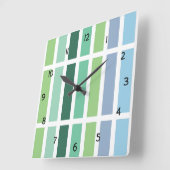 ブルーグリーンヒューズ スクエア壁時計 (傾斜)