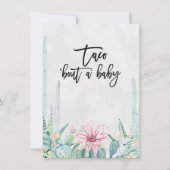 ブルーグリーンピンクタコベビーの赤ちゃんシャワー 招待状 (裏面)