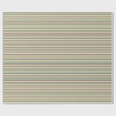 ブルーグリーンピンクブラックストライプモダンエレガント ラッピングペーパー (フラット)