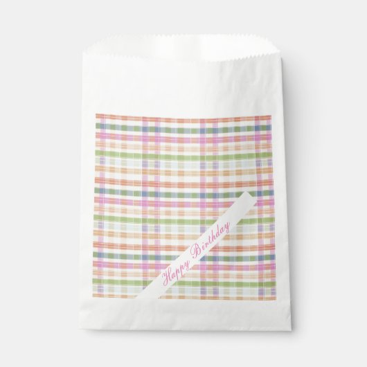 ブルーグリーンピンク フェイバーバッグ (正面)