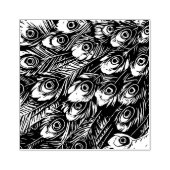 ブルーグリーンピーコックウッドとゴムスタンプ ラバースタンプ (インプリント)