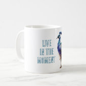 ブルーグリーンピーコック コーヒーマグカップ (正面左)