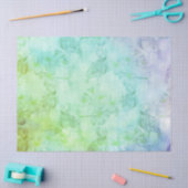 ブルーグリーンフラミンゴとハイビスカス 薄葉紙 (クラフト)