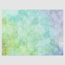 ブルーグリーンフラミンゴとハイビスカス