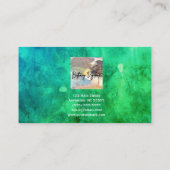 ブルーグリーンフラワー名刺 名刺 (裏面)