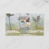 ブルーグリーンフラワー名刺 名刺 (裏面)