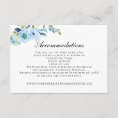 ブルーグリーンフローラエレガントなウェディング エンクロージャーカード (正面)