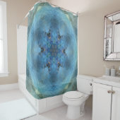 ブルーグリーンフローラオルブ シャワーカーテン (インサイチュ)