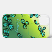 ブルーグリーンフローラカスタマイズiPad Mini ケース** Case-Mate iPhoneケース (裏面 (横))