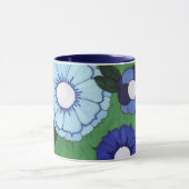 ブルーグリーンフローラマグカップ マグカップ (中央)