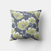 ブルーグリーンフローラ クッション (裏面)