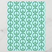 ブルーグリーンブレンドピースサイン、スクラップブック紙 (裏面)