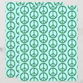 ブルーグリーンブレンドピースサイン、スクラップブック紙 (正面/裏面)