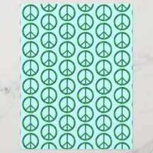 ブルーグリーンブレンドピースサイン、スクラップブック紙