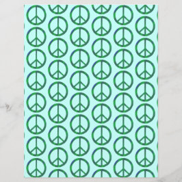 ブルーグリーンブレンドピースサイン、スクラップブック紙