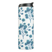 ブルーグリーンプラントペンスケッチ熱タンブラー タンブラー (回転左)