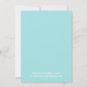 ブルーグリーンプレイドラトルベイビーシャワー招待状 招待状 (裏面)