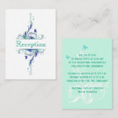 ブルーグリーンホワイトアクアフローラエンクロージャカード エンクロージャーカード (正面/裏面)