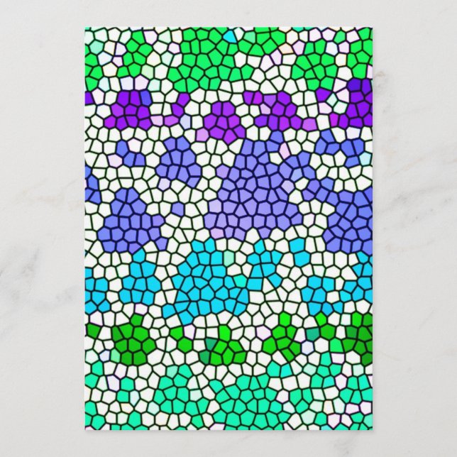 ブルーグリーンホワイトアース海モザイクデジタルバックガー (正面)