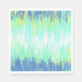 ブルーグリーンホワイト絞り染め スタンダードランチョンナプキン
