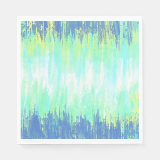 ブルーグリーンホワイト絞り染め スタンダードランチョンナプキン (正面)