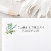 ブルーグリーンボタニカルウォーター結婚カラーズラベル ラベル (インサイチュ)