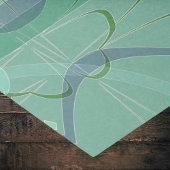 ブルーグリーンポップ・アートのアールヌーボー抽象芸術フローラコラージュ 薄葉紙