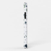 ブルーグリーンモダンテラゾマーブルモノグラム Case-Mate iPhoneケース (裏面/右)