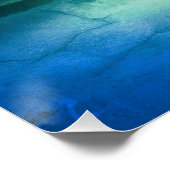 ブルーグリーンモーニングサンライズ抽象芸術at CT川 ポスター (コーナー)