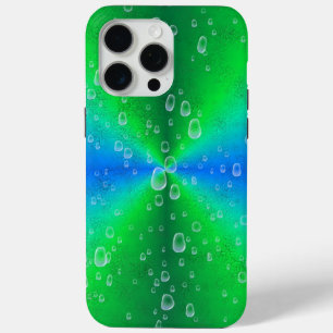 ブルーグリーンレインボーイン象スキンレザーオプション iPhone 15 PRO MAXケース