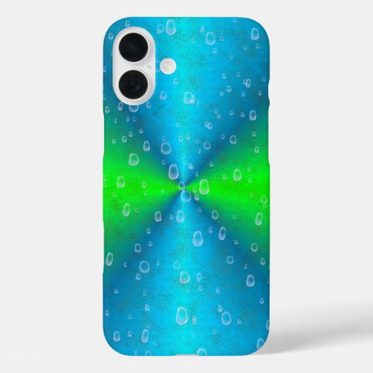 ブルーグリーンレインボーイン象スキンレザーオプション Case-Mate iPhoneケース (裏面)