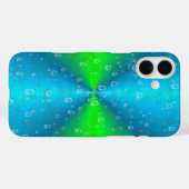 ブルーグリーンレインボーイン象スキンレザーオプション Case-Mate iPhoneケース (裏面 (横))