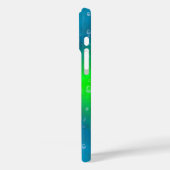 ブルーグリーンレインボーイン象スキンレザーオプション Case-Mate iPhoneケース (裏面 / 左)