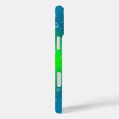 ブルーグリーンレインボーイン象スキンレザーオプション Case-Mate iPhoneケース (裏面 / 右)