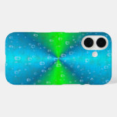 ブルーグリーンレインボーイン象スキンレザーオプション Case-Mate iPhoneケース (裏面 (横))