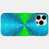 ブルーグリーンレインボーイン象スキンレザーオプション Case-Mate iPhoneケース (裏面 (横))