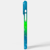 ブルーグリーンレインボーイン象スキンレザーオプション Case-Mate iPhoneケース (裏面 / 左)
