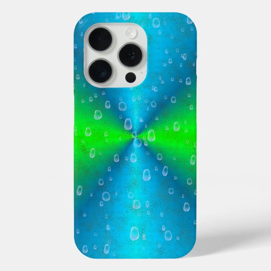 ブルーグリーンレインボーイン象スキンレザーオプション Case-Mate iPhoneケース (裏面)