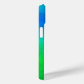 ブルーグリーンレインボーイン象スキンレザーオプション Case-Mate iPhoneケース (裏面 / 右)