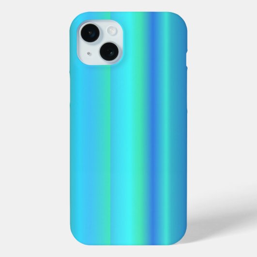 ブルーグリーンレインボーストライプズ Case-Mate iPhoneケース (裏面)