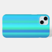 ブルーグリーンレインボーストライプズ Case-Mate iPhoneケース (裏面 (横))