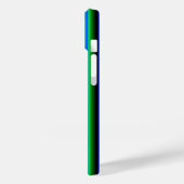 ブルーグリーンレインボーストライプズ Case-Mate iPhoneケース (裏面 / 左)